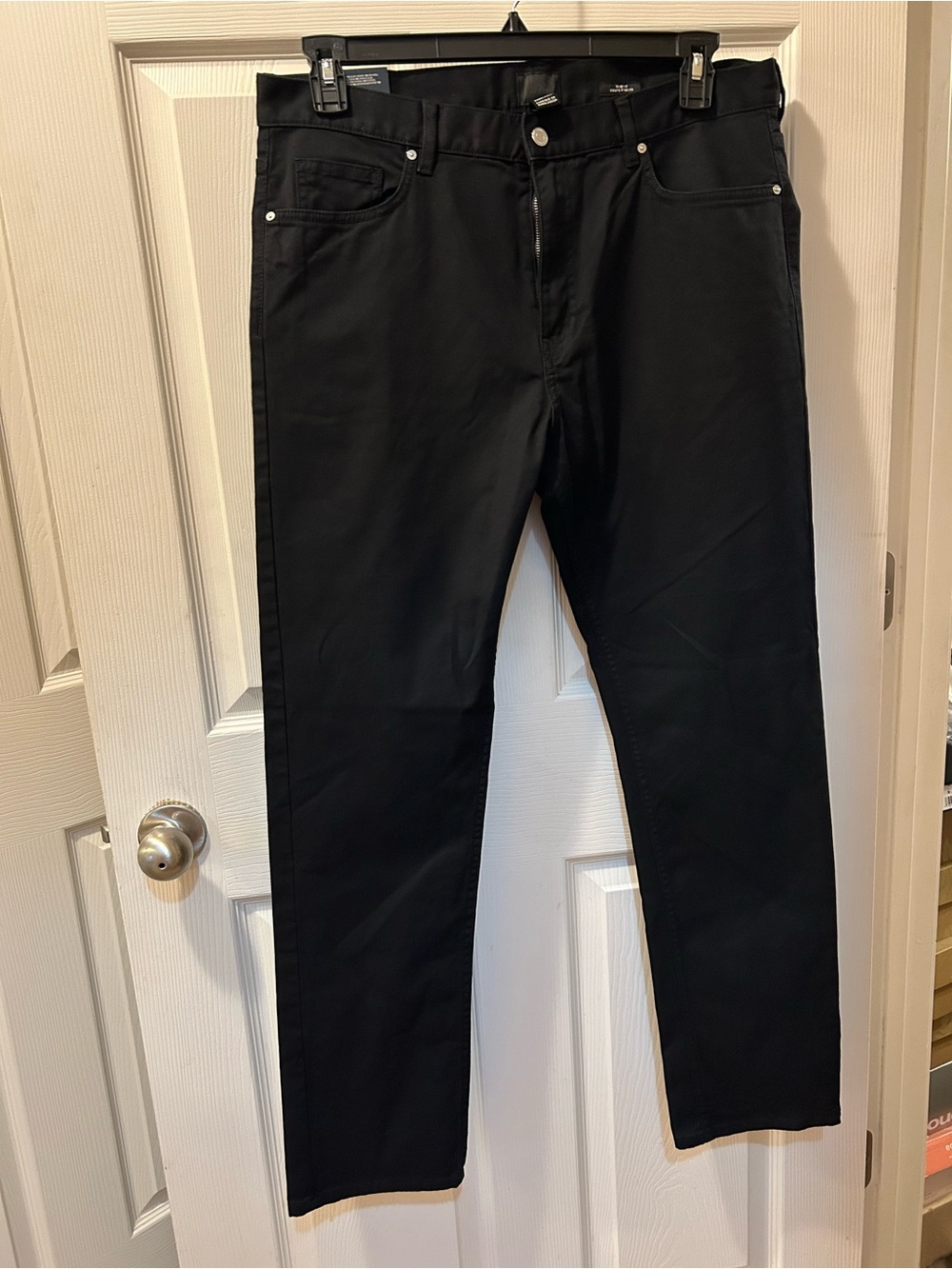 Men's Size 34 H&M Black Slim Fit 5 Pocket Jeans NWT